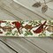 2 1/2" Wired Ribbon Red Cardinal Birdhouse on Cream - 25 Yards